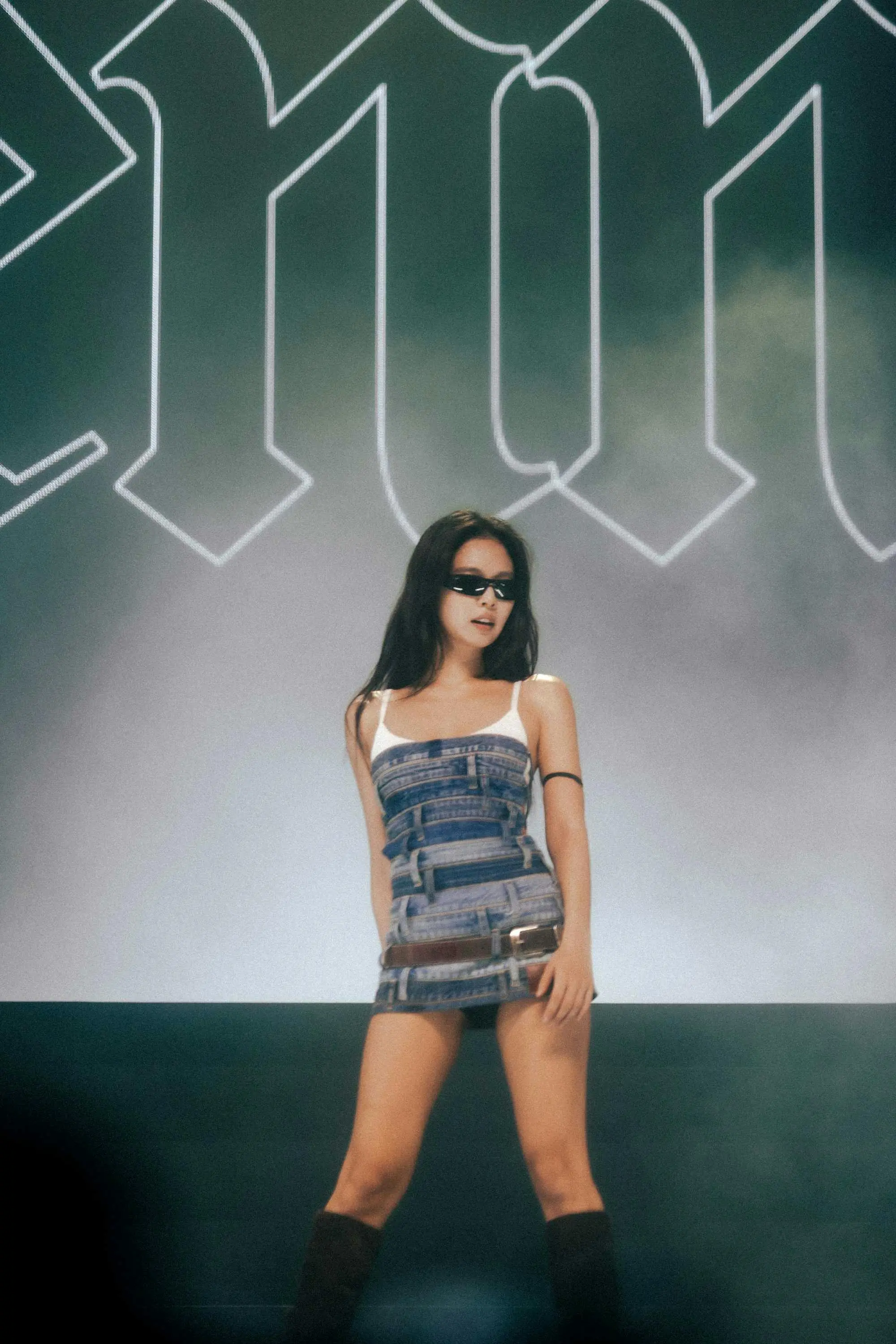 Two custom looks at the Tokyo festival turned archival denim into an entire stage wardrobe.